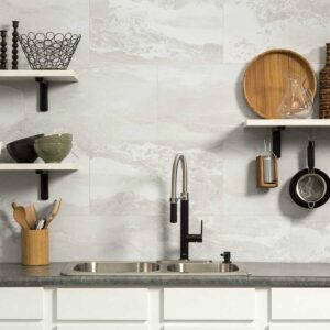 Palisade Wall Tile in Iced Pewter