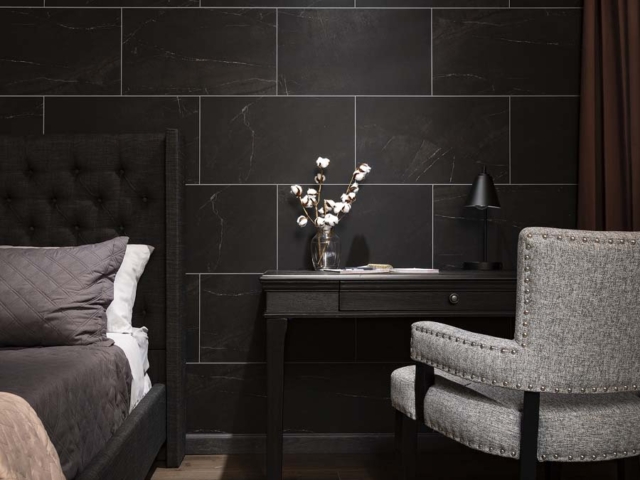 Palisade 15" x 26" Wall Tile in Black Ice