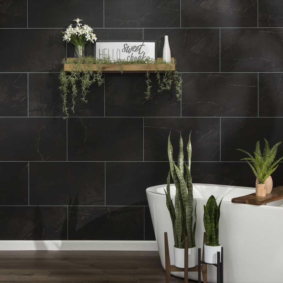 Palisade Wall Tiles in Black Ice