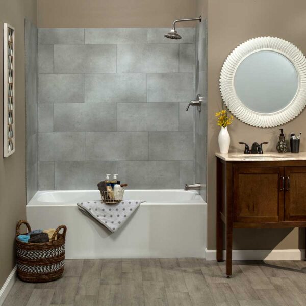 Palisade 23.2 in. x 11.1 in. Tile Shower and Tub Surround Kit